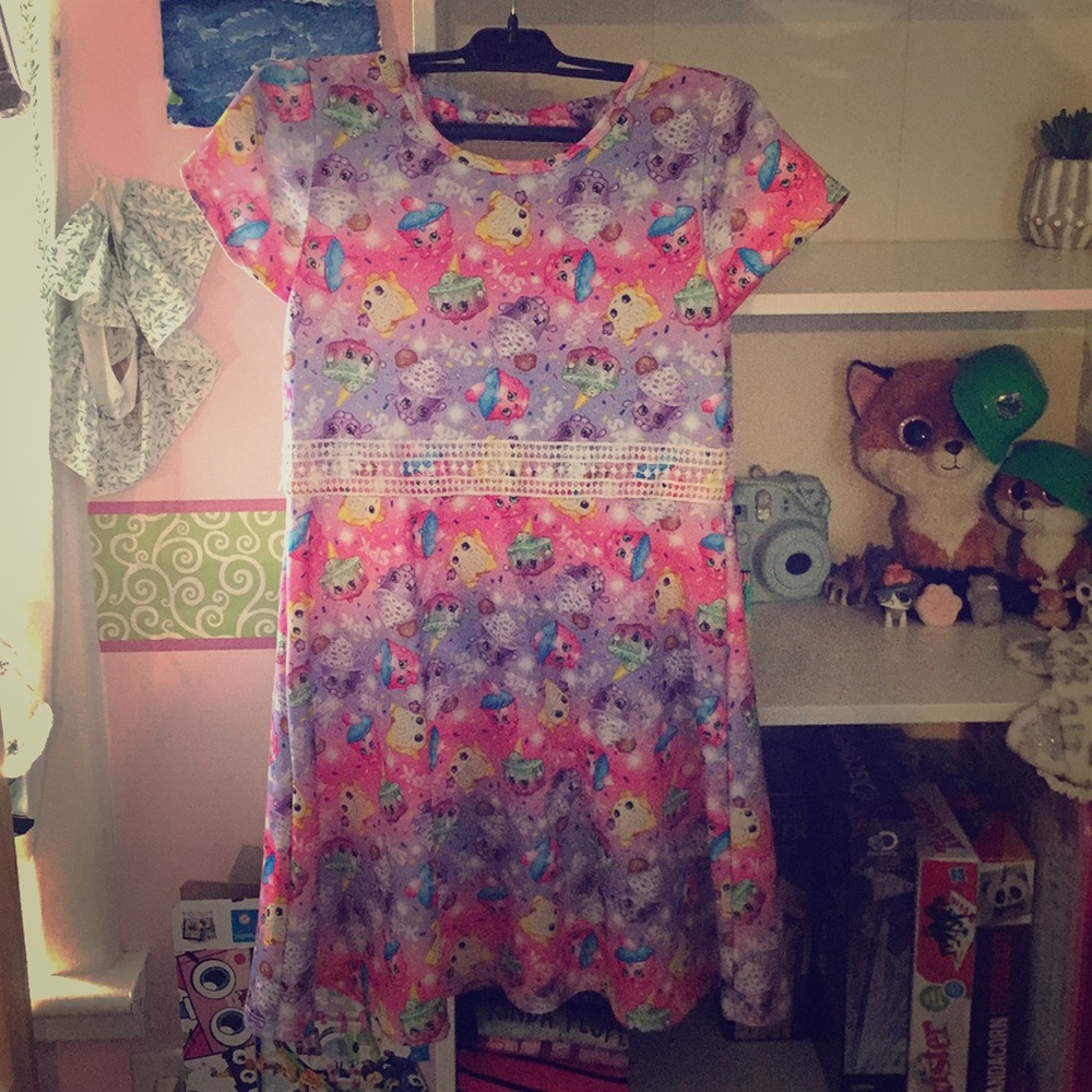 Colorful Shopkins Dress Large